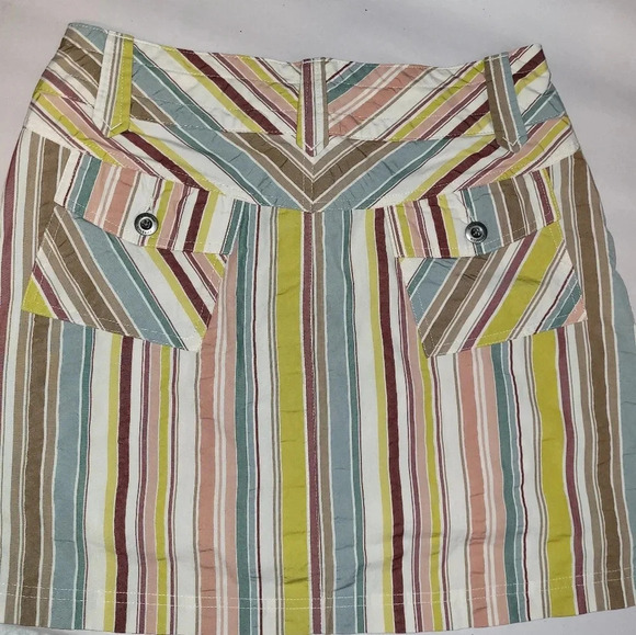 Patagonia Striped Skirt Drawstring Waist Pockets Size Large Cottagecore - Picture 7 of 9